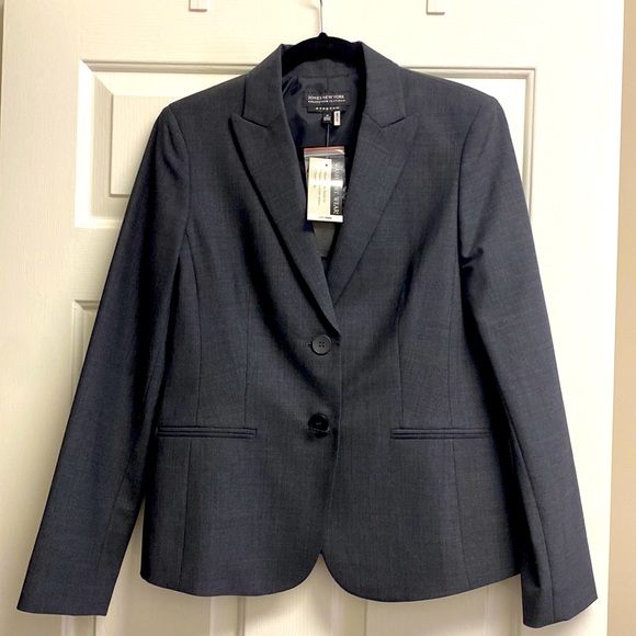 Jones New York Jackets & Blazers - NWT Jones New York Stretch Blazer Jacket - Dark Grey - Size 10